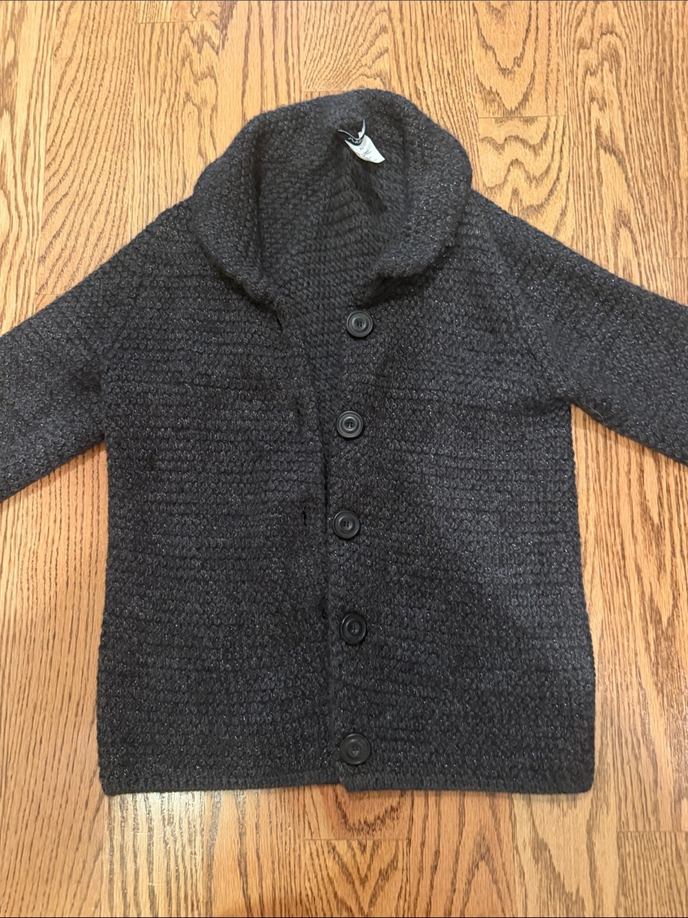 J. Crew Charcoal Shawl Collar Button Cardigan